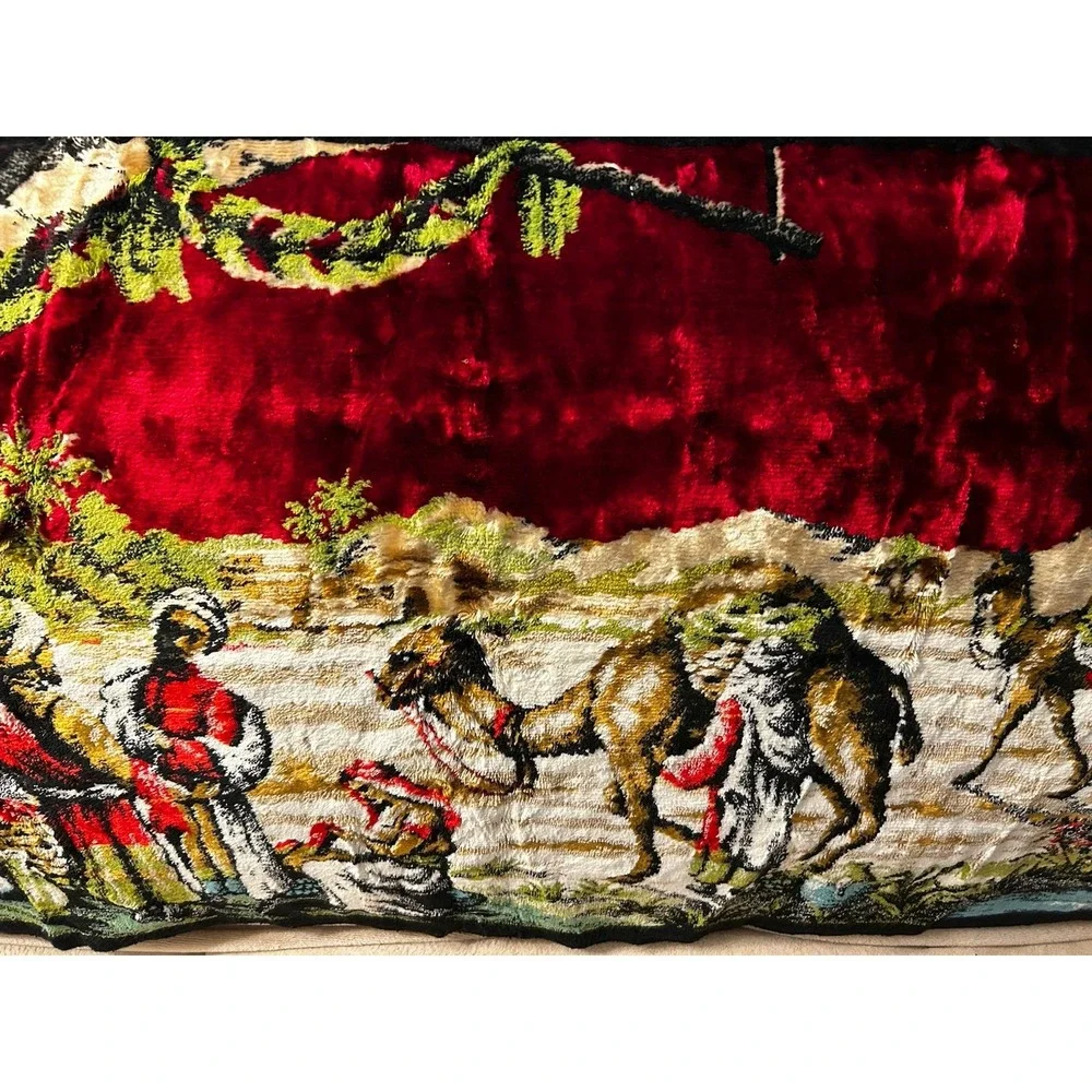 Christmas Wall Hanging Velvet Tassels Tapestry Decor
